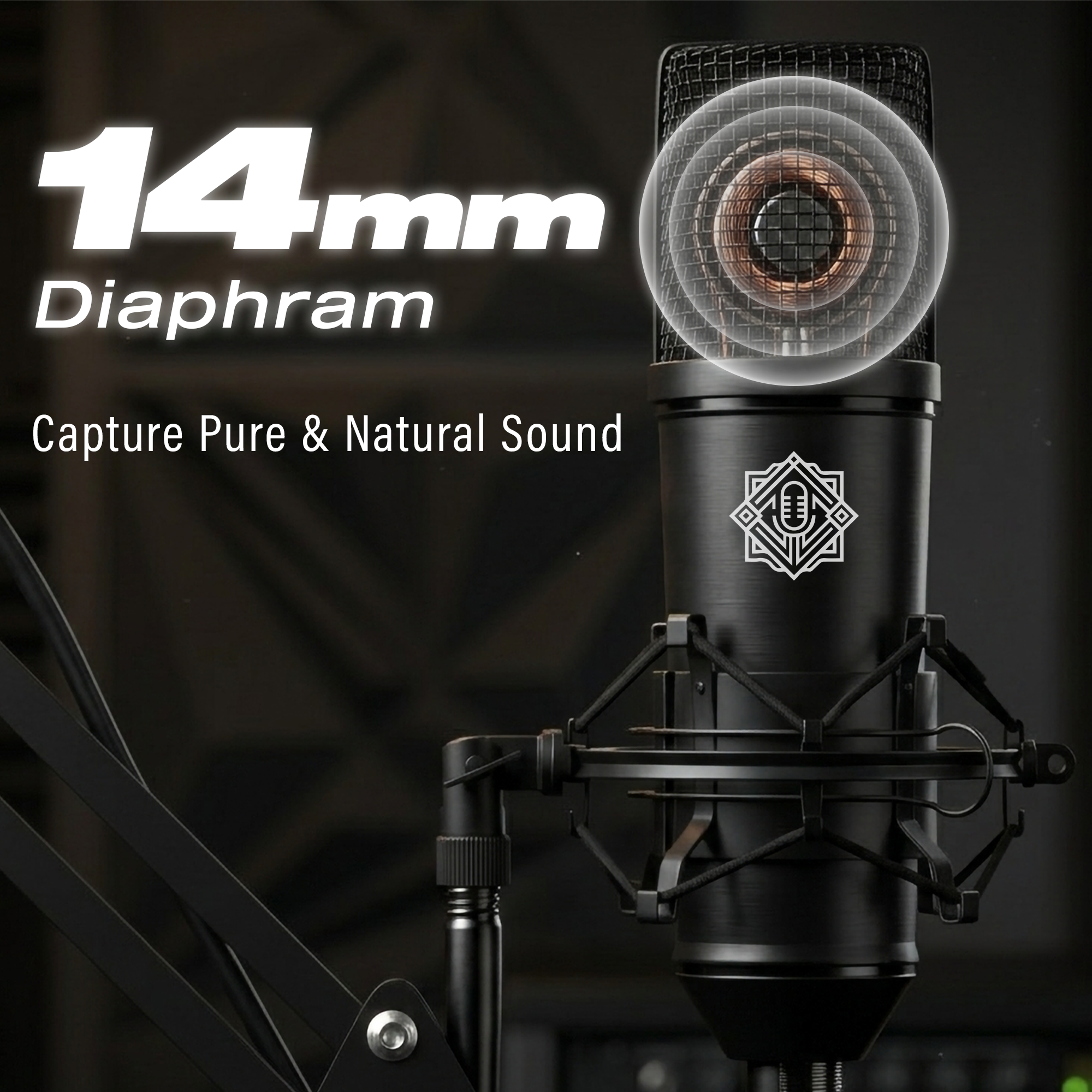 DIGIMORE USB Condenser Microphone Kit | 2026 Edition | AI Noise Reduction Chip | Cardioid Mic | Boom Arm Stand | Metal Body | Ideal for YouTube, Podcast, Streaming, Gaming & Studio Recording (D-520)