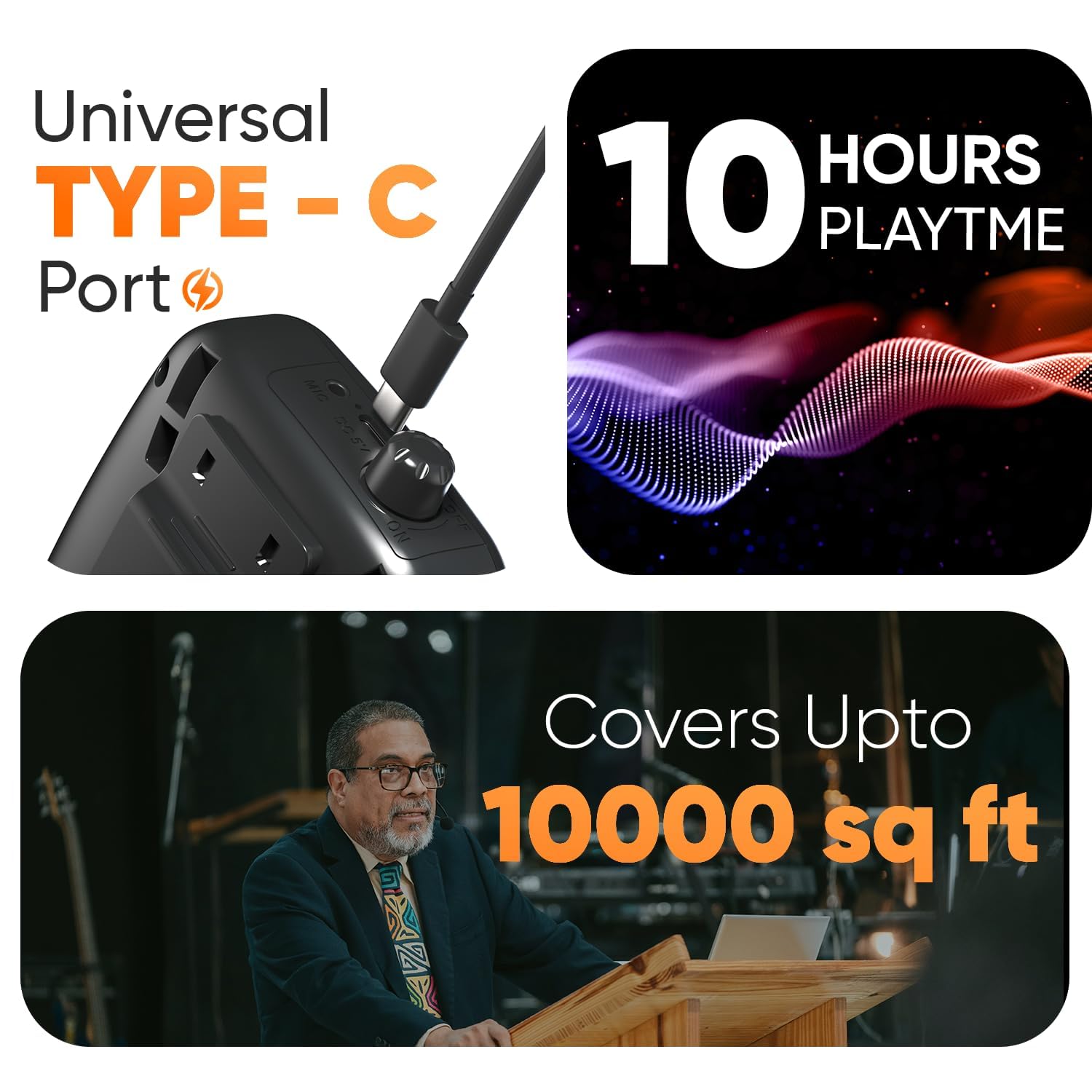 DIGIMORE Wireless Voice Amplifier for Teachers with Bluetooth | 10-Hr Battery | 10W Speaker | Wireless Headset Mic for Tour Guides, Teaching Mic, Factory Visits & PA System (D-1200 WL)