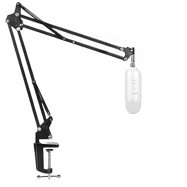 DIGIMORE D-110 Microphone Arm Stand, Adjustable Suspension Boom Scissor Mic Stand | Mic Clip | Upgraded Heavy Duty Clamp for Hyperx, Blue Yeti, Rode, Elgato