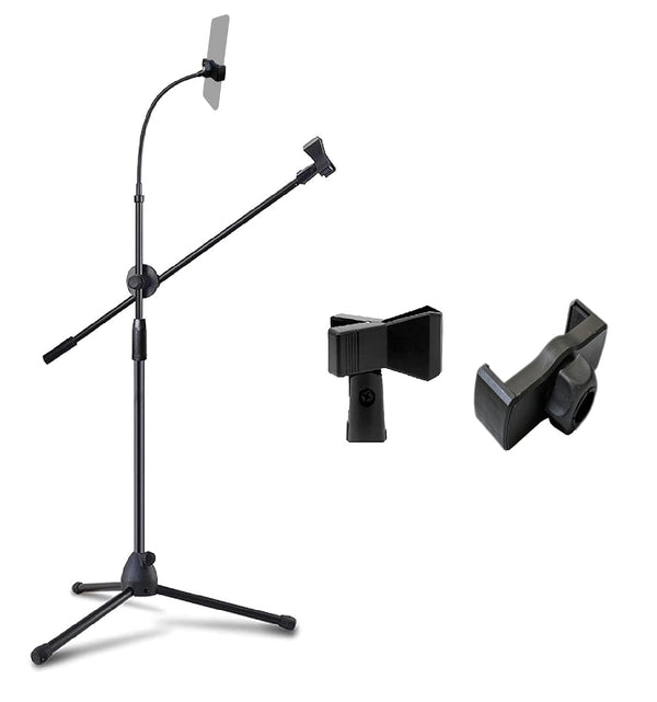DIGIMORE Mic Stand Heavy Duty Adjustable Condenser Studio Microphone Stand With Mobile Holder for Stage and Studio Performance (D-170)