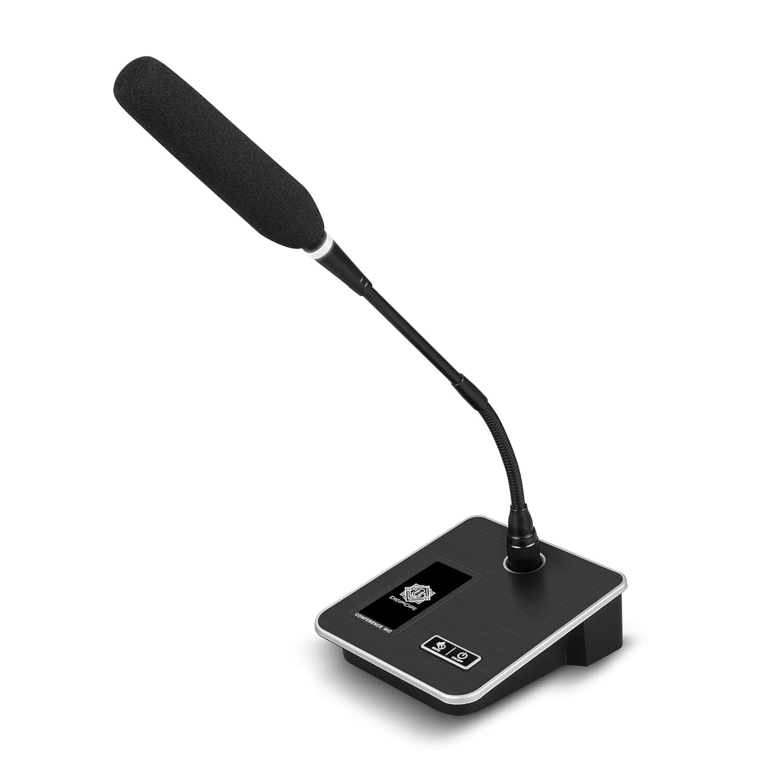 DIGIMORE Wired Gooseneck Microphone System with 1-Touch Mute | 24″ Adjustable Desktop Mic | Cardioid Pickup | XLR Output – Ideal for Meetings, Lectures & Public Speaking (D‑670)