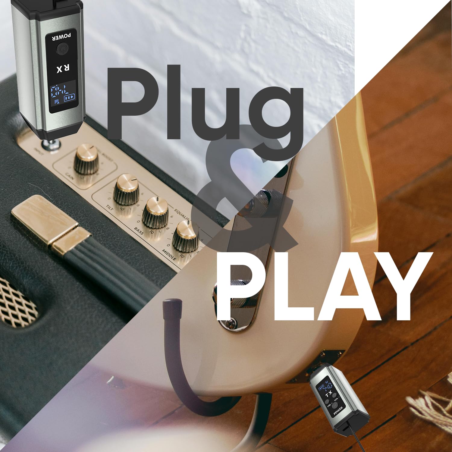 DIGIMORE UHF Wireless XLR Transmitter and Receiver | Up to 100ft Range | 5Hrs Long Battery | <5ms Latency | XLR Connector for Guitars, Mics, Mixers, and PA Systems (D-740)