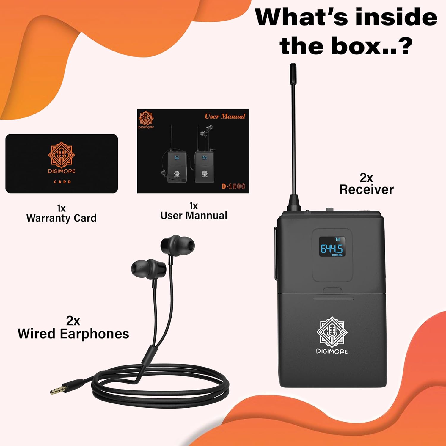 Wireless Microphone System (D-1510-2Rx)