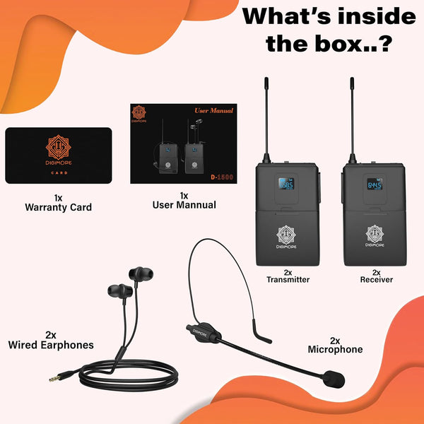 DIGIMORE Wireless Microphone System (D-1510 2Tx-2Rx)