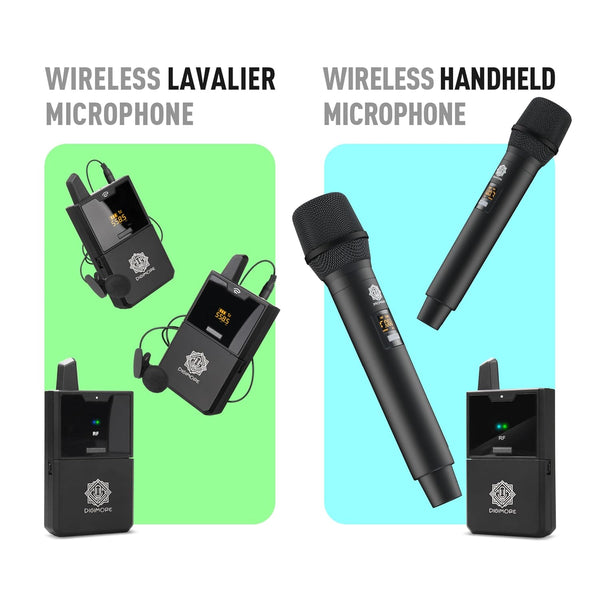 DIGIMORE UHF Wireless Handheld Microphone for Camera & Smartphones | 30 Channels | 324ft Range | Cardioid Pickup | for Interviews, Vlogging, Singing & Events (D-343 H)