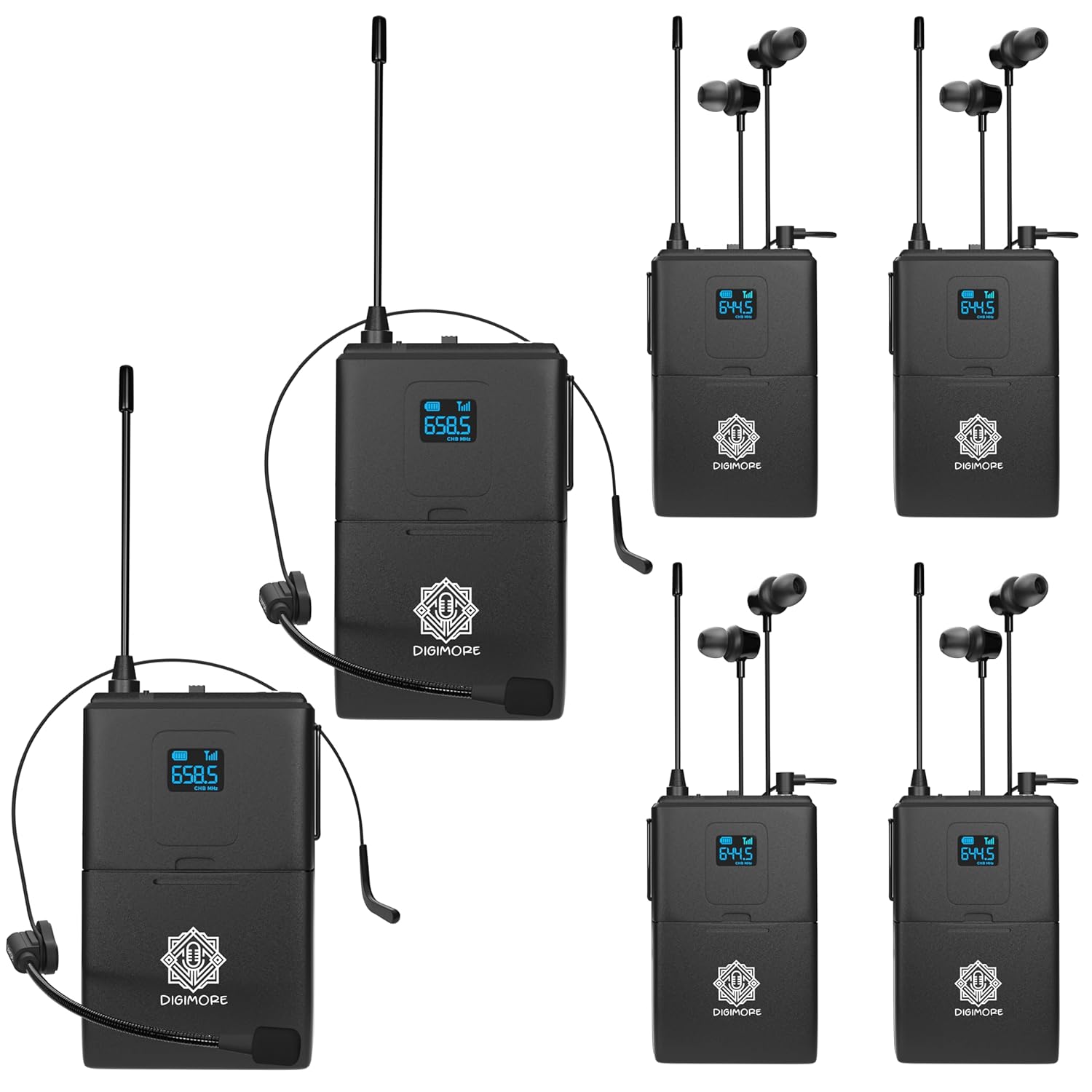 DIGIMORE Wireless Microphone System (D-1510 4Tx-4Rx)