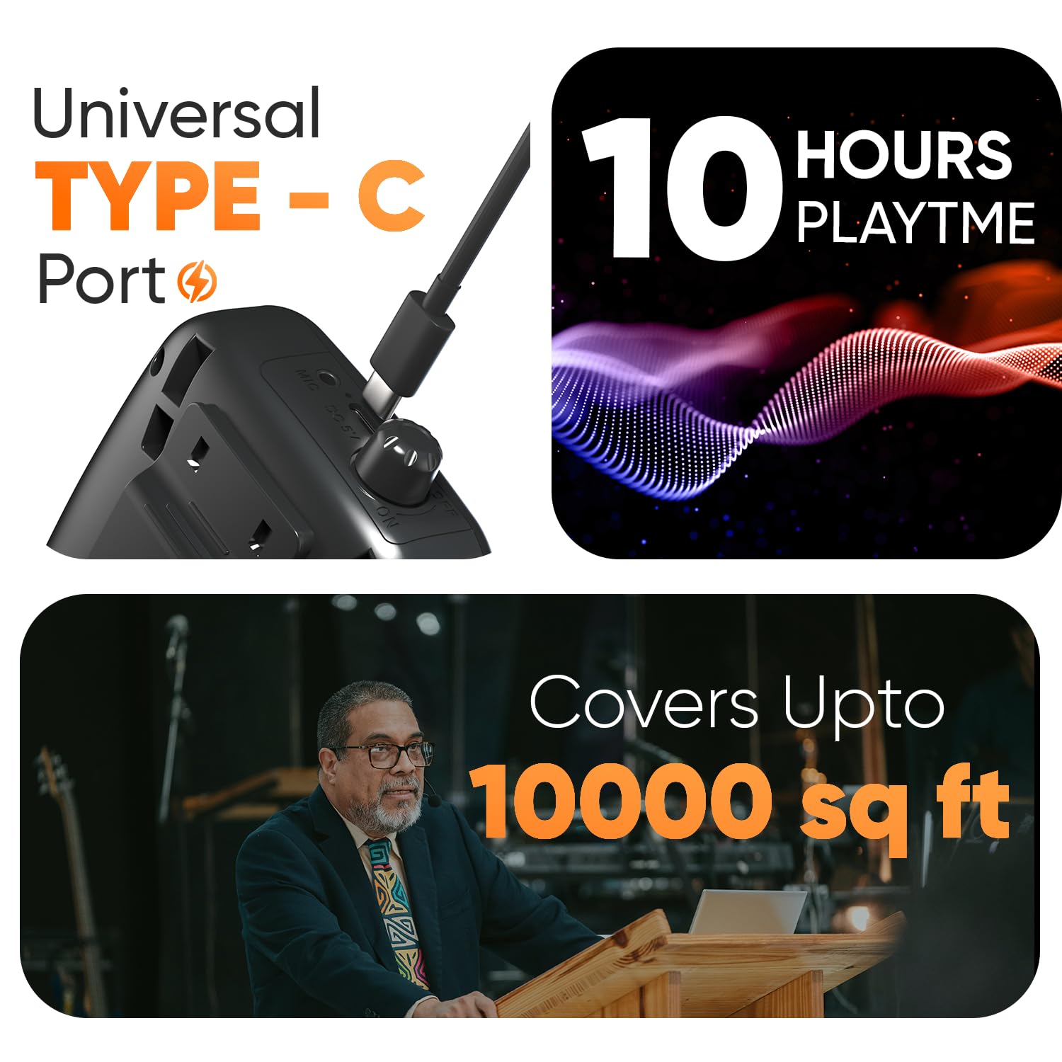 DIGIMORE Voice Amplifier for Teachers with Bluetooth | 10 Hrs Battery | Wired Headset Mic with 10W Speaker for Tour Guides, Yoga, Classroom Teaching Aid for Schools & Colleges (D-1200)