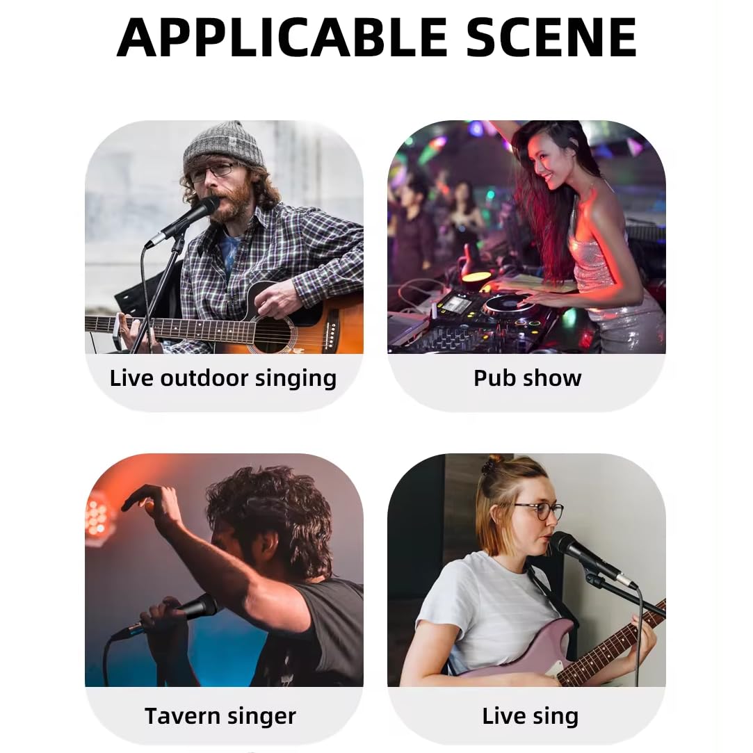 Digimore Supercardioid Dynamic Microphone | Metal Capsule | 20ft XLR Cable | Ideal for Vocals, Singing, Karaoke, Announcements, Live Performances (D-1050)