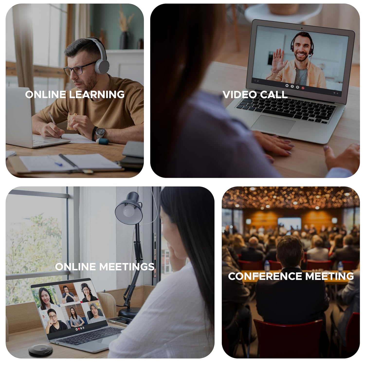 DIGIMORE D-480 USB Plug & Play Conference Mic for Mac OS & Windows | Conference, Recording, Skype, Online Class with Range Upto 5M | One Touch Mute Button & Light Indicator (NOT A Speaker)