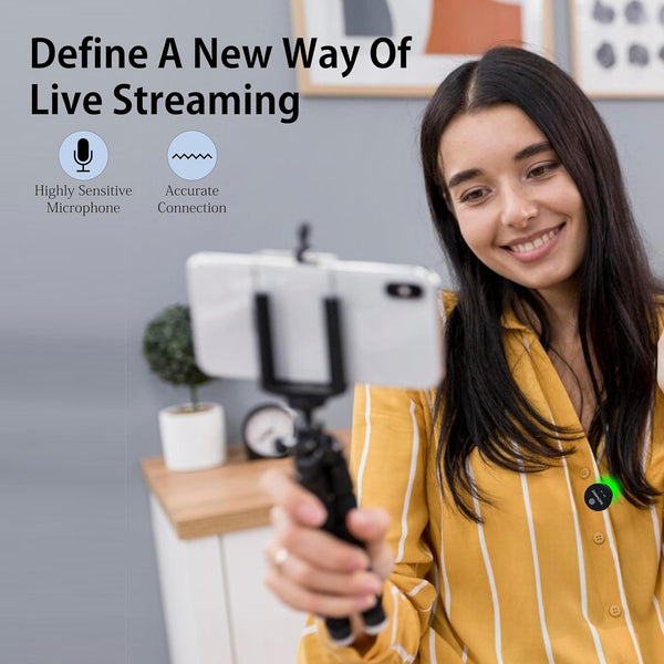 DIGIMORE Wireless Microphone for Youtubers | Collar Mic for iPhones/Type-C | 48KHz/24Bit | 164ft Long Range | ANC Mode | 48Hrs Battery for Video Recording, Podcast, Streaming (D-460)