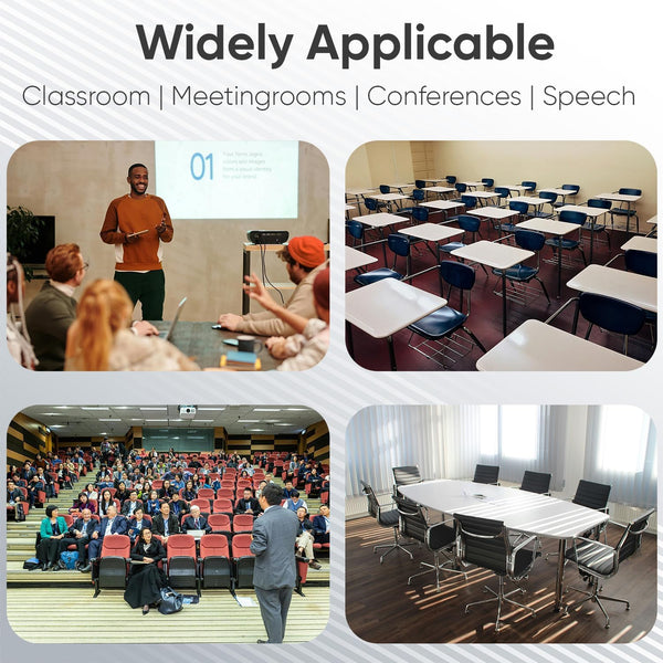 DIGIMORE UHF Wireless Microphone System | Cardioid Pickup | 1 Hand + 1 Head Mic w 3-Pin Mini XLR | 197ft Range | Balanced XLR Outputs | Perfect for Stage, Events, Public Speaking & Worship (D-305 HL)