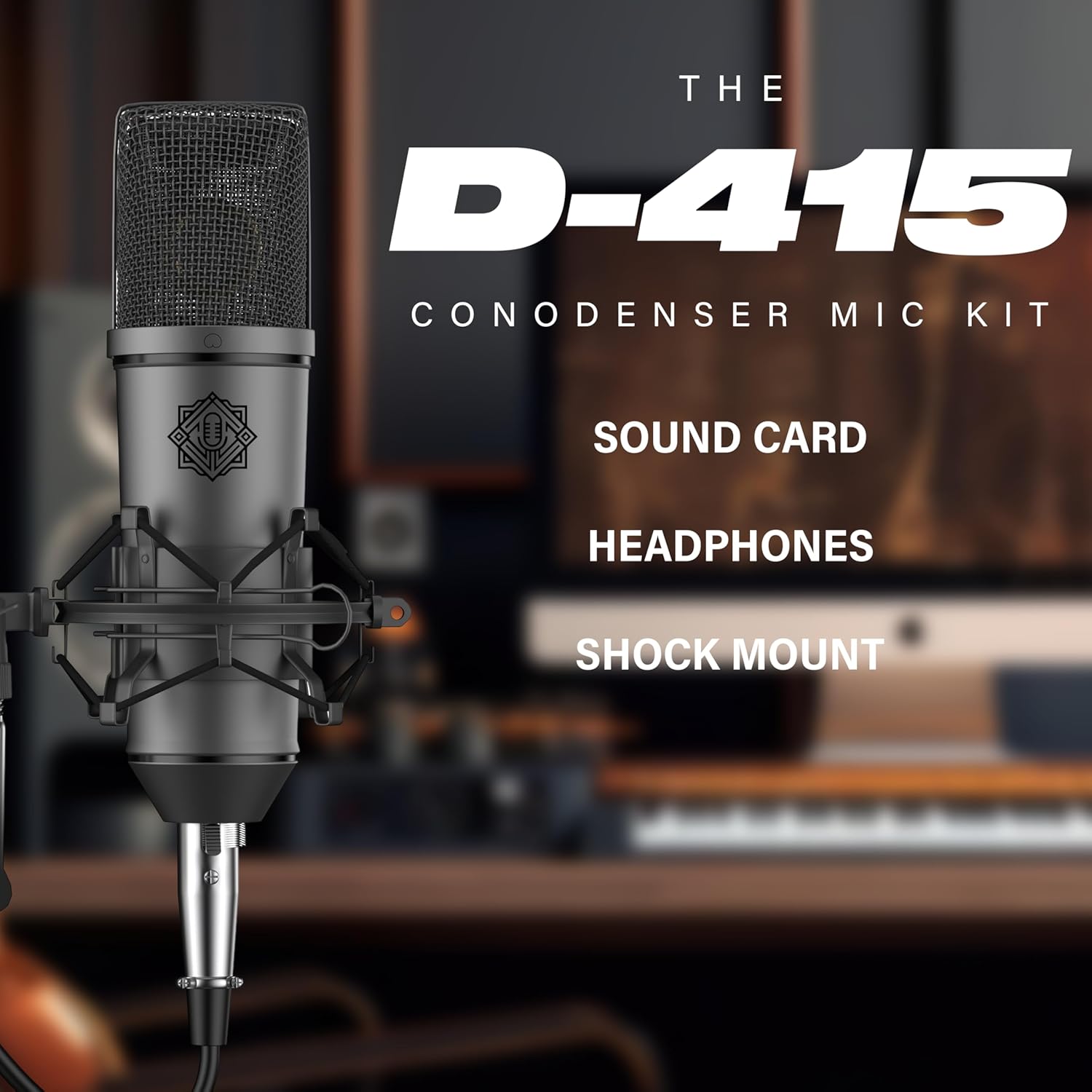 DIGIMORE Professional Condenser Microphone Kit with Audio Interface for Podcasting Live Streaming Singing PC Mobile YouTube (D-410/400)