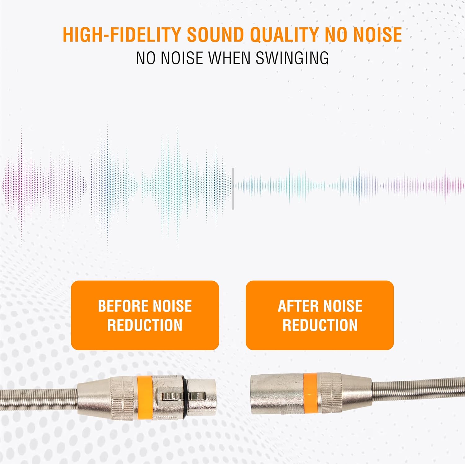 DIGIMORE 20 Feet 3 pin XLR Male to Female XLR Cable with Cable Tie for Microphone, Camera, DMX Lights (D-100)