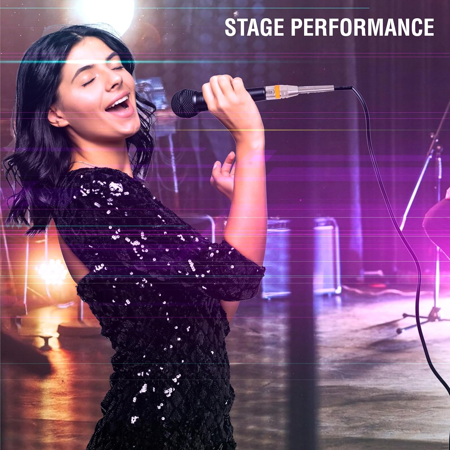 DIGIMORE 20 Feet 3 pin XLR Male to Female XLR Cable with Cable Tie for Microphone, Camera, DMX Lights (D-100)