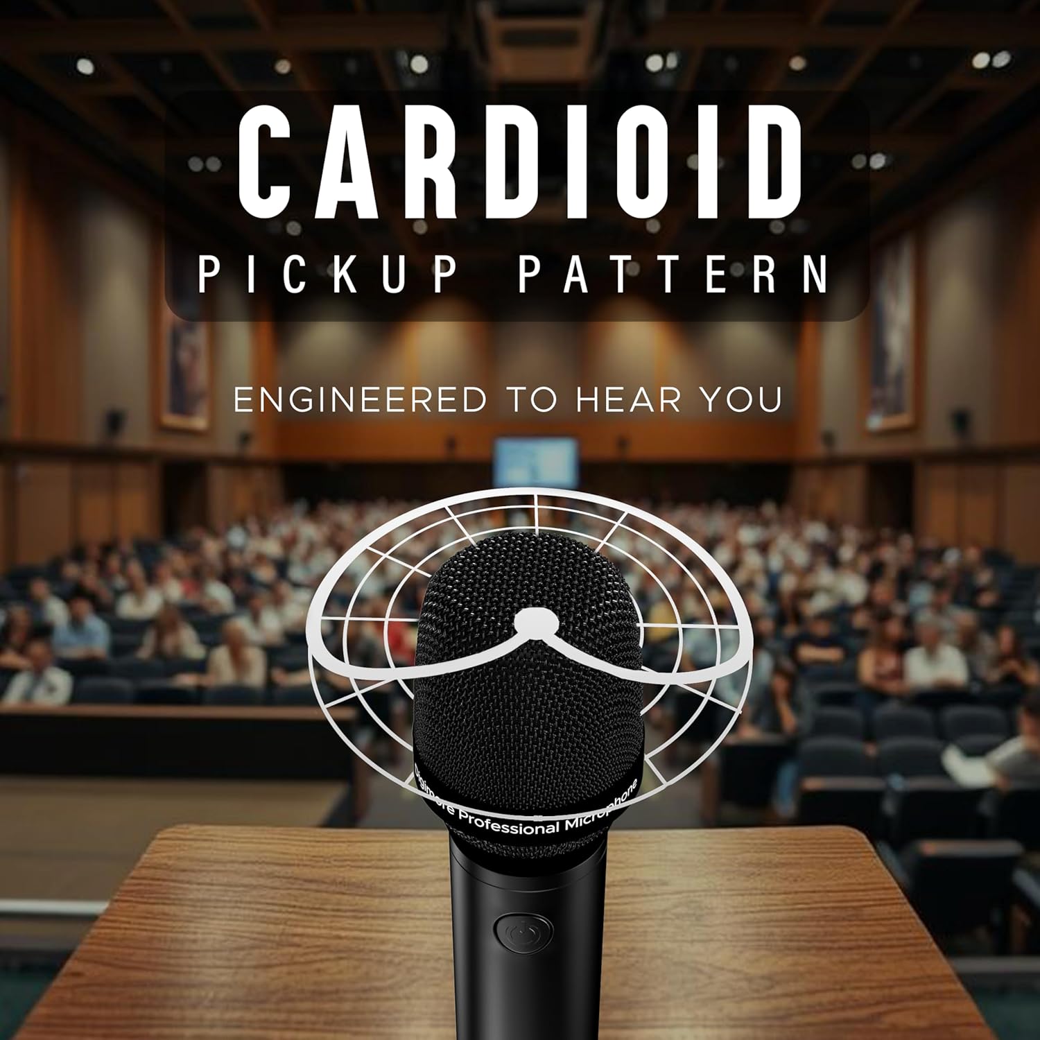 DIGIMORE Professional XLR Dynamic Microphone | Cardioid Pickup | Neodymium Capsule | 20ft XLR Cable & Mic Holder | Ideal for Singing, Recording, DJ & Live Performances (D-1070)