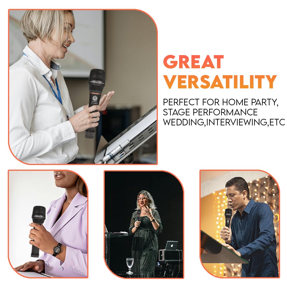 Digimore Supercardioid Dynamic Microphone | Metal Capsule | 20ft XLR Cable | Ideal for Vocals, Singing, Karaoke, Announcements, Live Performances (D-1050)