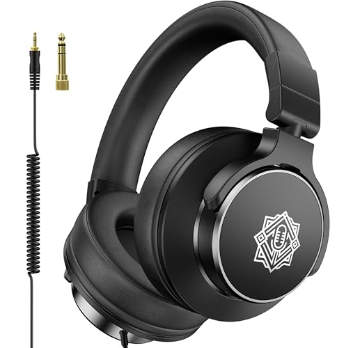 DIGIMORE Professional Studio Headphones | Over-Ear | 50mm Drivers | Lightweight | 6.35mm Connector for DJ, Gaming, Recording, Mixing, Monitoring (D-190)