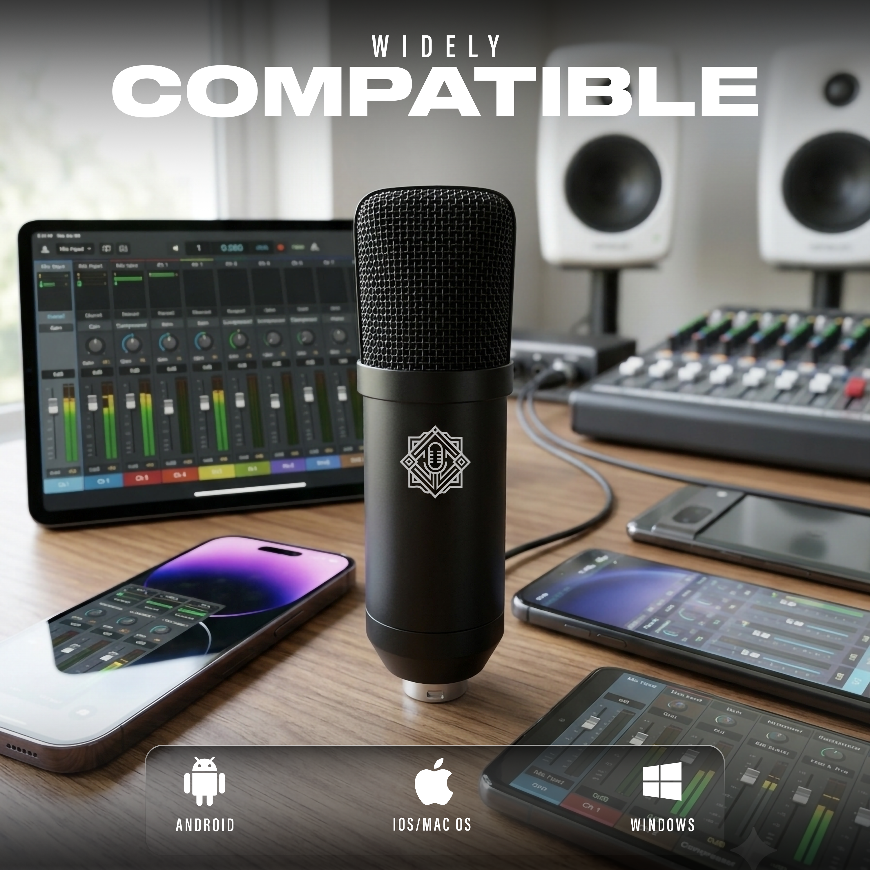 DIGIMORE USB Condenser Microphone Kit | 2026 Edition | AI Noise Reduction Chip | Cardioid Mic | Boom Arm Stand | Metal Body | Ideal for YouTube, Podcast, Streaming, Gaming & Studio Recording (D-520)