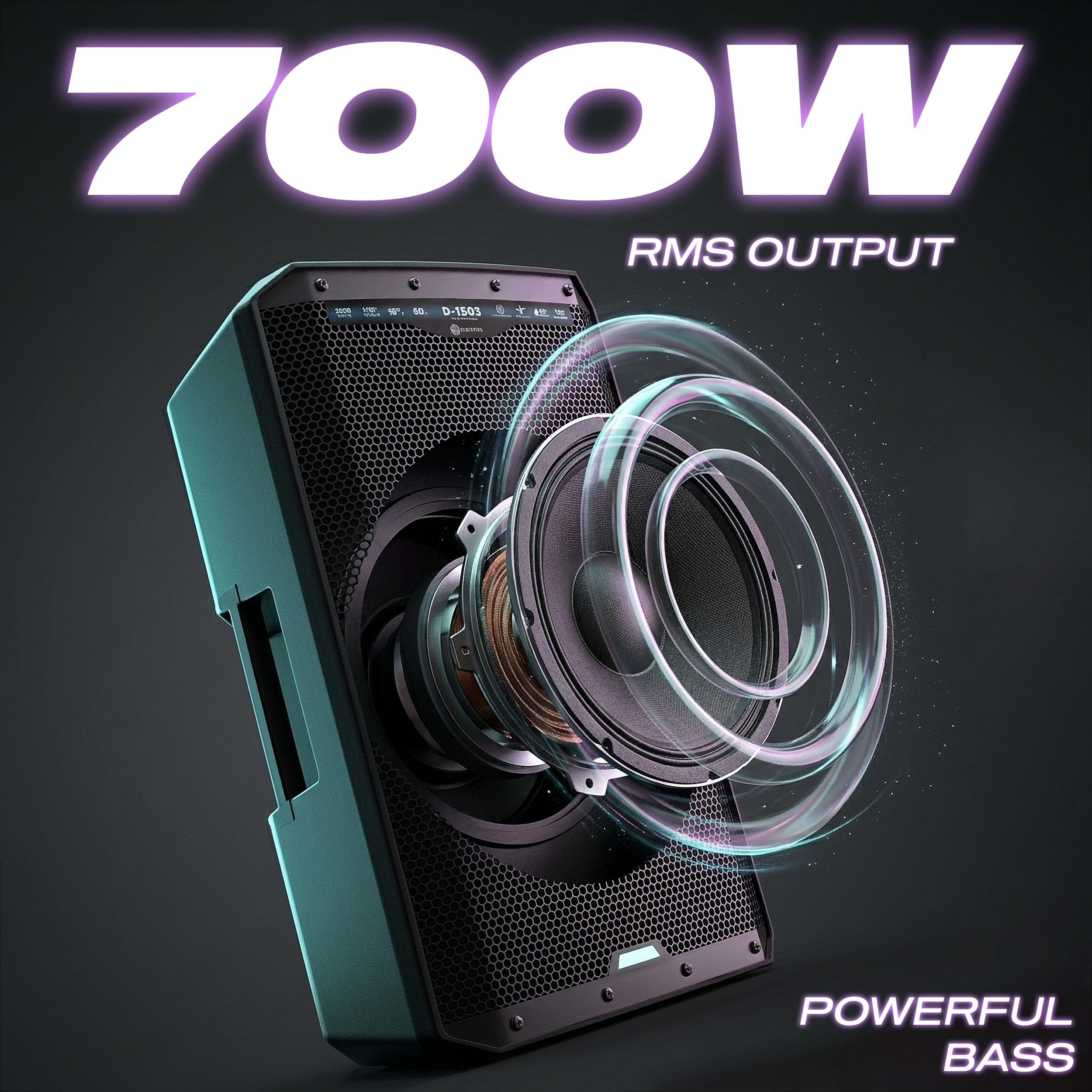 DIGIMORE 2800W Active Speaker with 15" Woofer & 1.75" Titanium HF | BT 5.3 & TWS | 4 DSP Modes | 2 XLR/6.35mm Input Ports | Class-D Amplifier | Ideal for DJ, Live Events & Performances (D-1503)