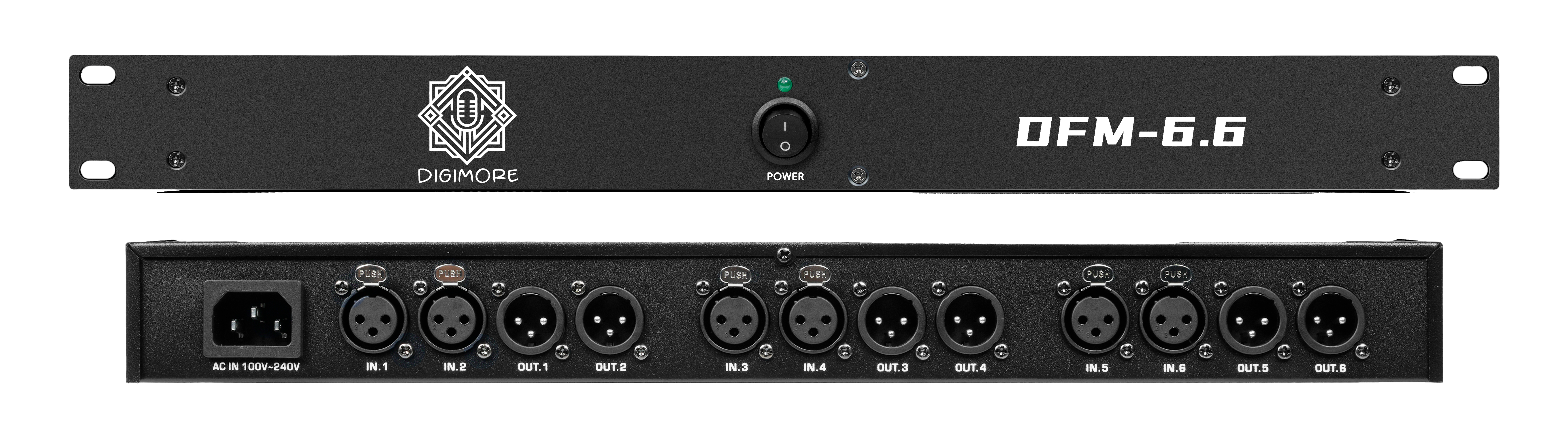 Digimore Professional Audio Feedback | Suppressor Amplifier | Automatic Howling Detection | 24bit/96KHz Processing |5-Level Feedback Control | for DJs, Live Performances, Events Etc.(DFM-6.6)