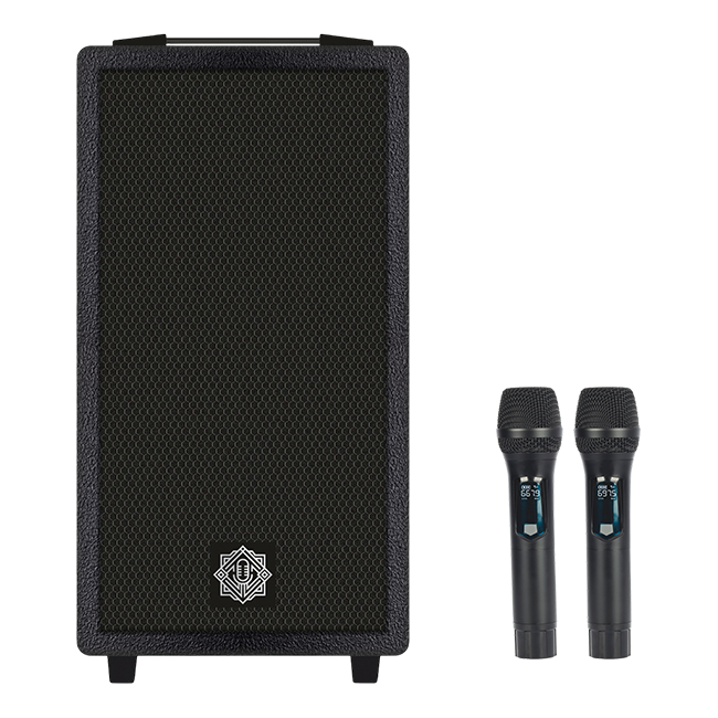 DIGIMORE DT-80X Duo Boom | 2 x 8" Trolley Speaker with 2 Wireless Microphones | 80W Max Output | 5500mAh Rechargeable Battery | BT 5.0 with TWS Mode