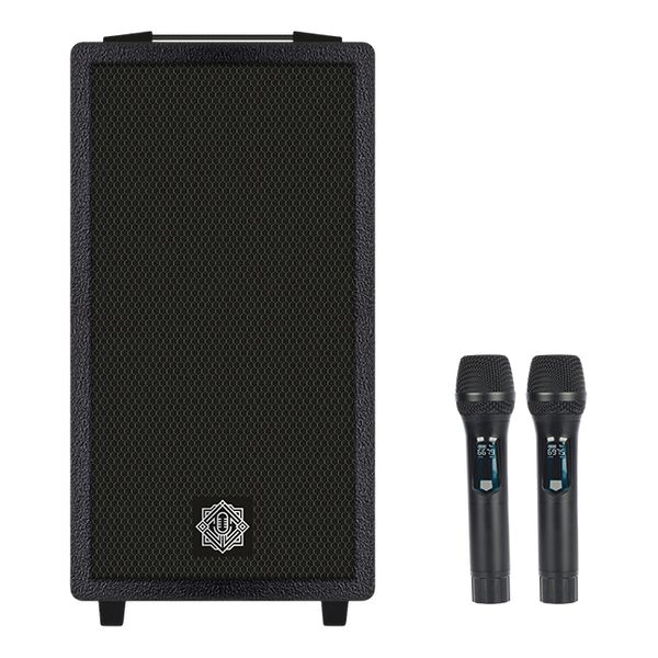 DIGIMORE DT-80X Duo Boom | 2 x 8" Trolley Speaker with 2 Wireless Microphones | 80W Max Output | 5500mAh Rechargeable Battery | BT 5.0 with TWS Mode