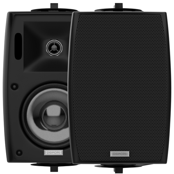 DIGIMORE 80W Wall Speaker | 2-Way 8Ω Speaker | 4" Woofer + 1" Tweeter | Clear & Balanced Sound | Easy Wall Mount | Indoor & Outdoor Use | Ideal for Home, Restaurants & Commercial Spaces (DWS-4201K)
