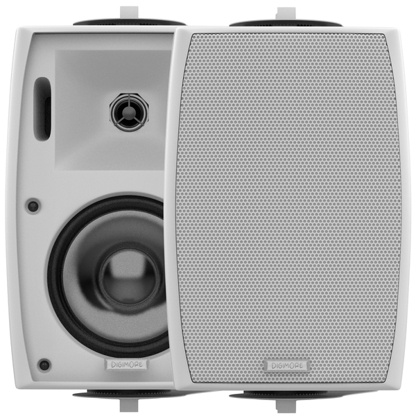 DIGIMORE 80W Wall Speaker | 2-Way 8Ω Speaker | 4" Woofer + 1" Tweeter | Clear & Balanced Sound | Easy Wall Mount | Indoor & Outdoor Use | Ideal for Home, Restaurants & Commercial Spaces (DWS-4201K)
