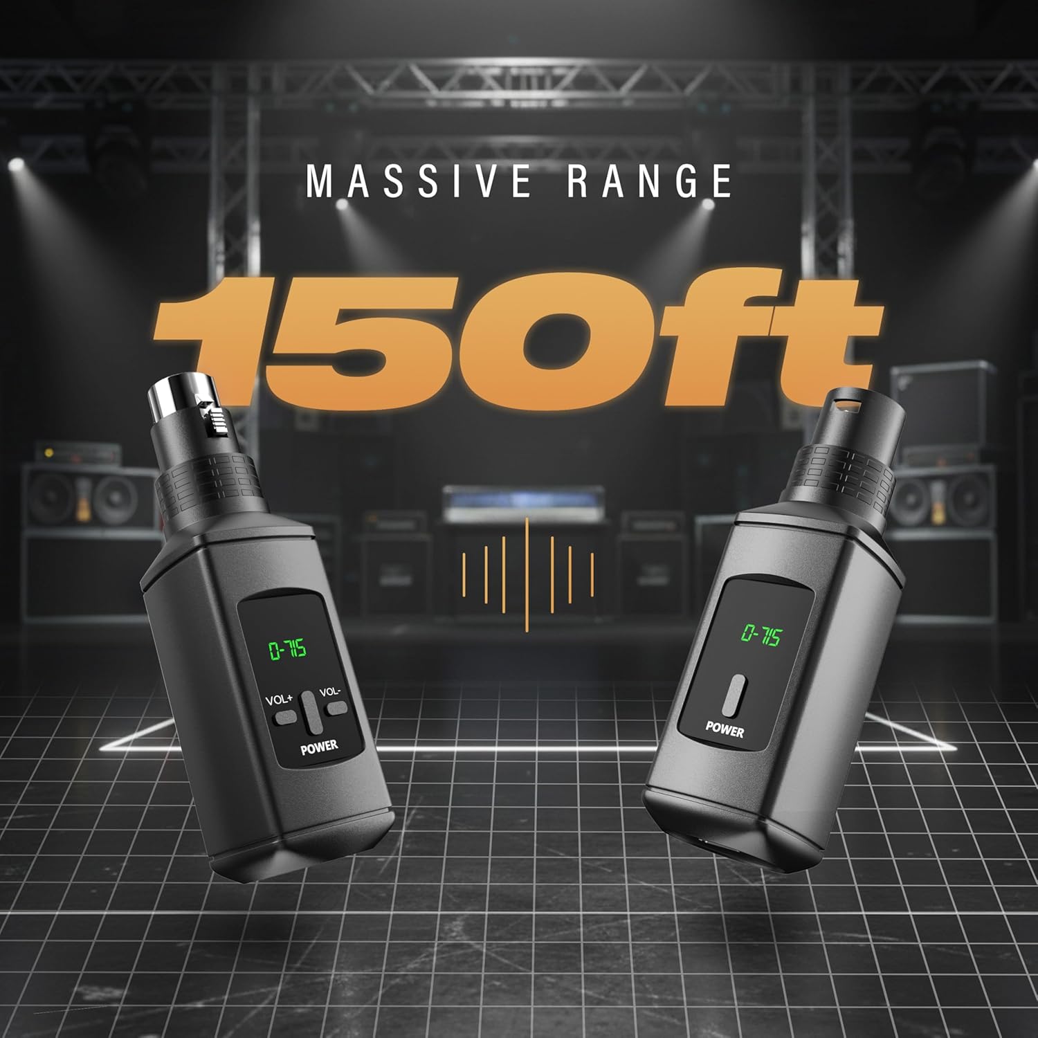 DIGIMORE Wireless Microphone System | 2.4GHz Digital Modulation | 50m Range | High S/N Ratio >90dB | Ideal for Recording, Streaming & Public Speaking (D-715)