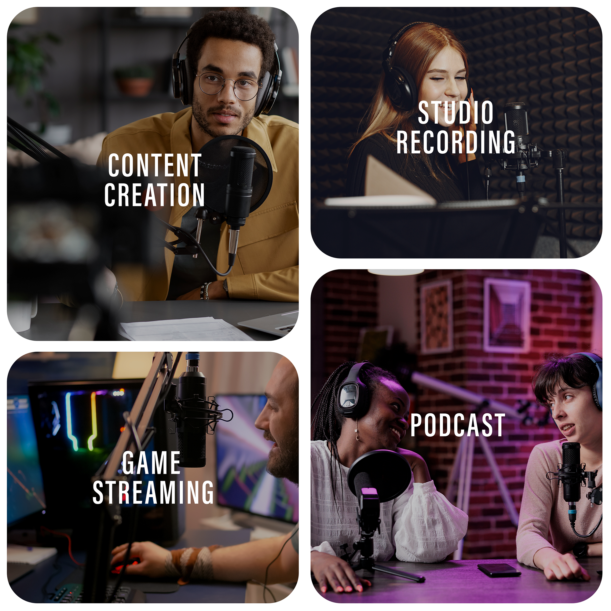 DIGIMORE USB Condenser Microphone Kit | 2026 Edition | AI Noise Reduction Chip | Cardioid Mic | Boom Arm Stand | Metal Body | Ideal for YouTube, Podcast, Streaming, Gaming & Studio Recording (D-520)