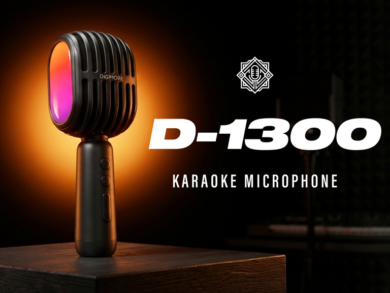 DIGIMORE Wireless Bluetooth Karaoke Microphone with 10W Speaker | Port ...