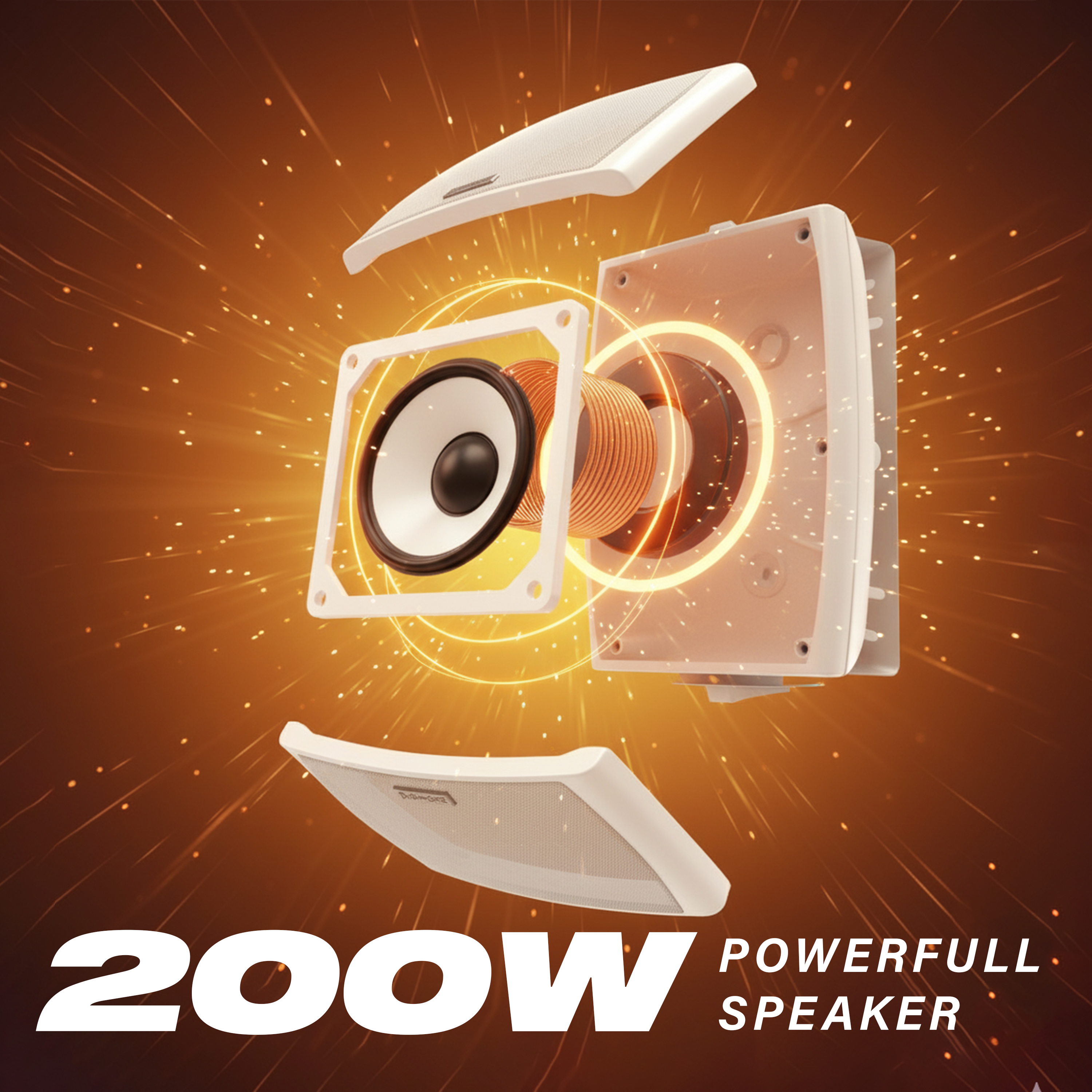 DIGIMORE 80W Wall Speaker | 2-Way 8Ω Speaker | 4" Woofer + 1" Tweeter | Clear & Balanced Sound | Easy Wall Mount | Indoor & Outdoor Use | Ideal for Home, Restaurants & Commercial Spaces (DWS-4201K)