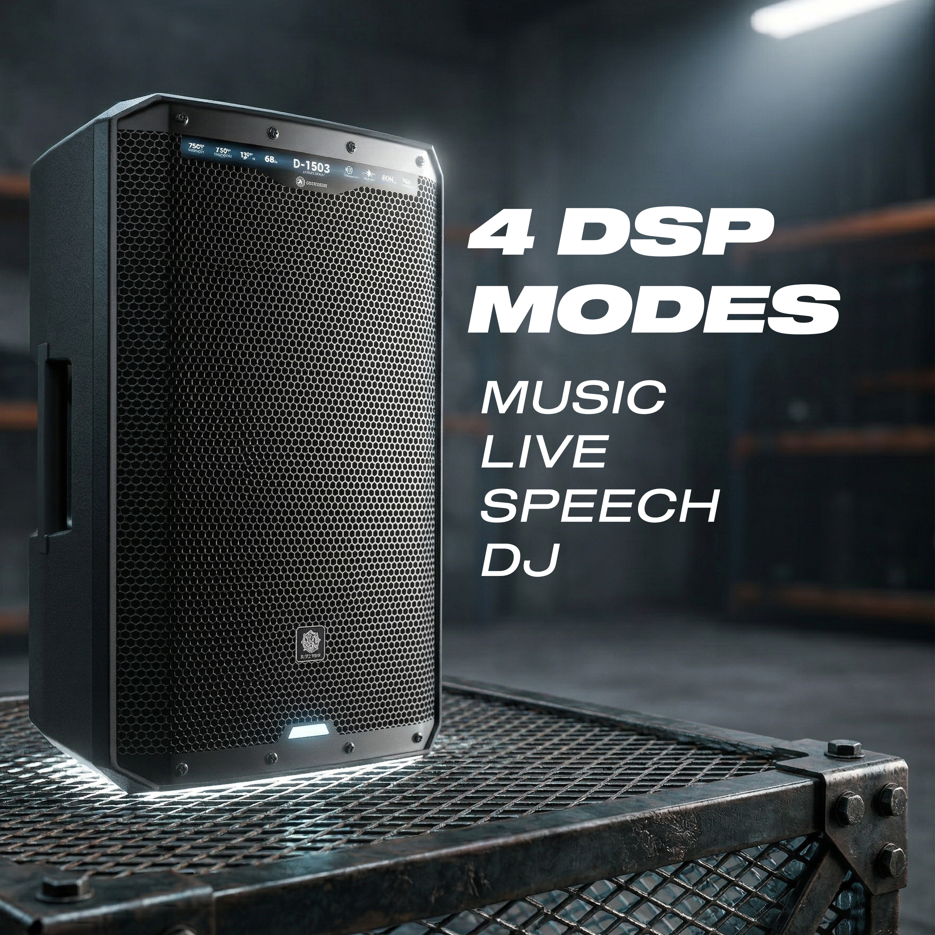 DIGIMORE 2800W Active Speaker with 15" Woofer & 1.75" Titanium HF | BT 5.3 & TWS | 4 DSP Modes | 2 XLR/6.35mm Input Ports | Class-D Amplifier | Ideal for DJ, Live Events & Performances (D-1503)