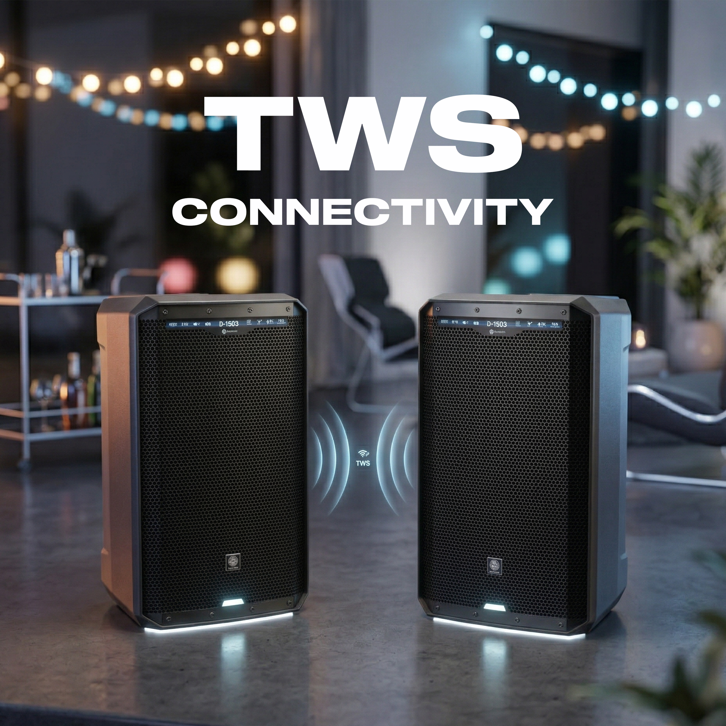 DIGIMORE 2800W Active Speaker with 15" Woofer & 1.75" Titanium HF | BT 5.3 & TWS | 4 DSP Modes | 2 XLR/6.35mm Input Ports | Class-D Amplifier | Ideal for DJ, Live Events & Performances (D-1503)