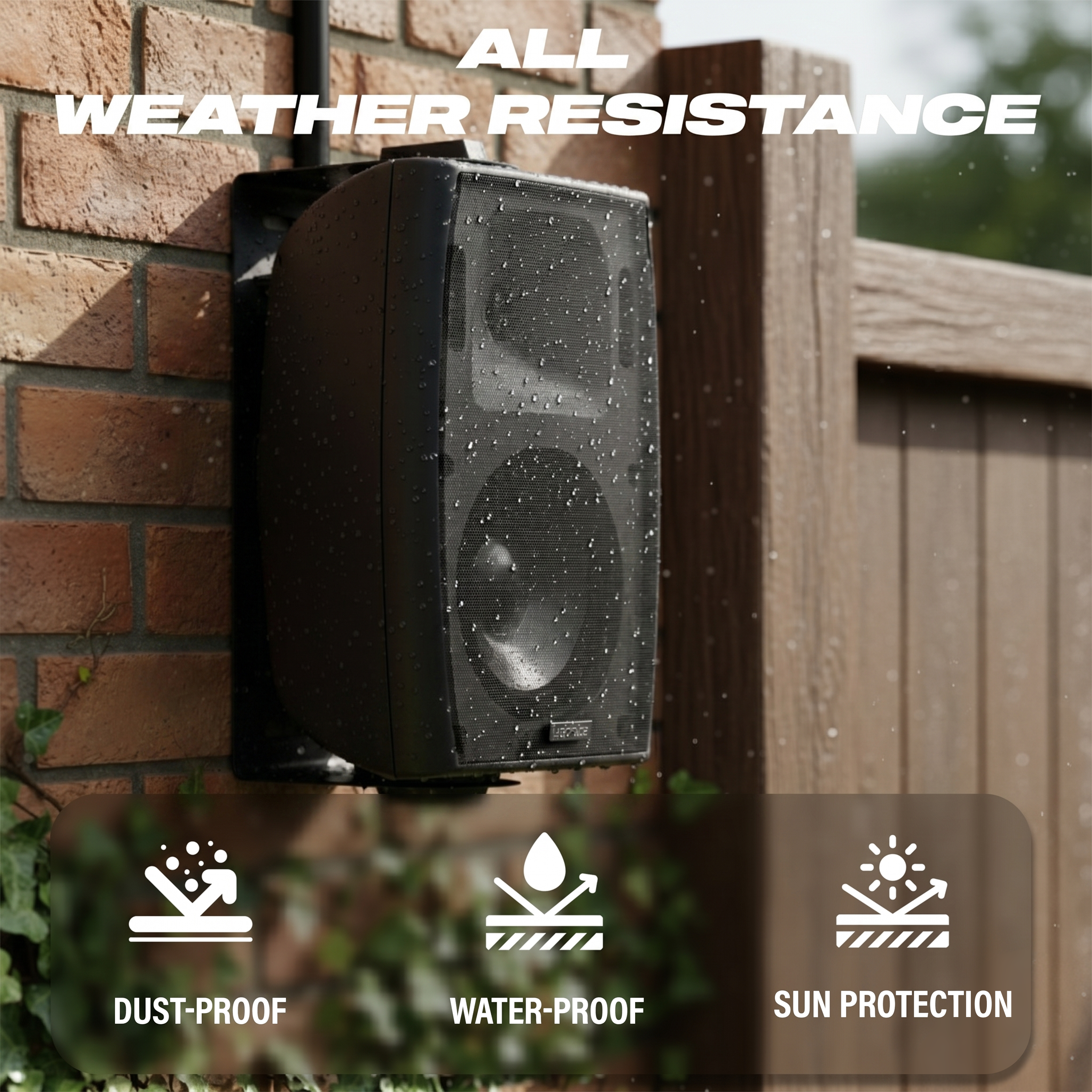 DIGIMORE 80W Wall Speaker | 2-Way 8Ω Speaker | 4" Woofer + 1" Tweeter | Clear & Balanced Sound | Easy Wall Mount | Indoor & Outdoor Use | Ideal for Home, Restaurants & Commercial Spaces (DWS-4201K)